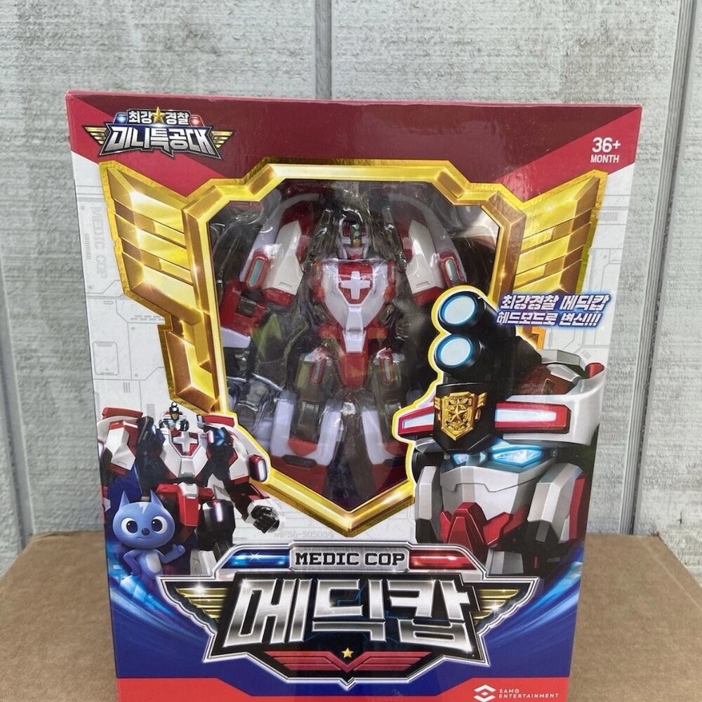 Miniforce Super Cops MEDIC COP White Rescue Police Transforming Robot Head Badge